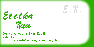etelka nun business card